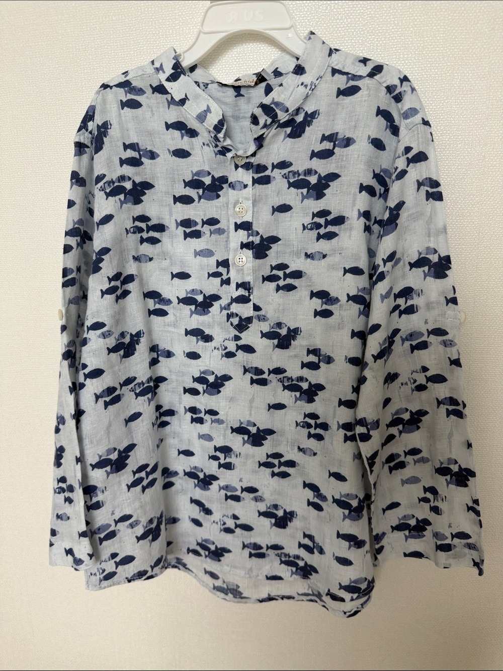 💯 Italian linen button down shirt. Classic style, boys ,girls Size XS-S